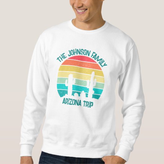 Arizona Desert Cactus Sunset Custom Vacation Sweatshirt (Vorderseite)