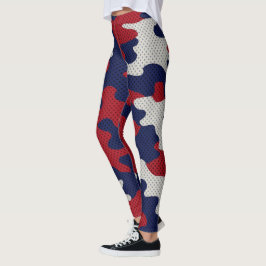 Arizona Desert Camo red blue red Leggings