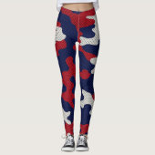 Arizona Desert Camo red blue red Leggings (Vorderseite)