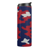 Arizona Desert Camo red blue red Thermosbecher (Nach links gedreht)