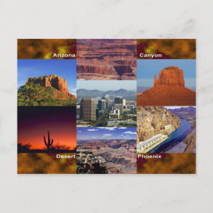 Arizona Desert Collage Postkarte