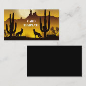 Arizona Desert Coyote Wolf Business Card Visitenkarte (Vorne/Hinten)