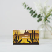 Arizona Desert Coyote Wolf Business Card Visitenkarte (Stehend Vorderseite)