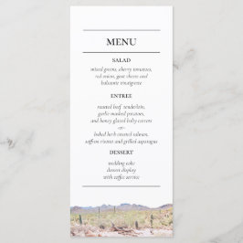 Arizona Desert Empfang Menu Menükarte