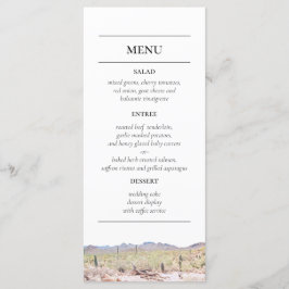 Arizona Desert Empfang Menu Menükarte
