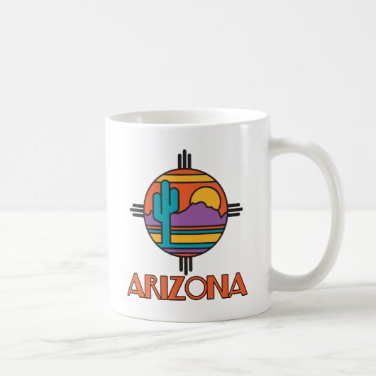 Arizona Desert Mandala Kaffeetasse (Rechts)