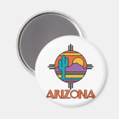 Arizona Desert Mandala Magnet (Vorderseite/Rückseite)