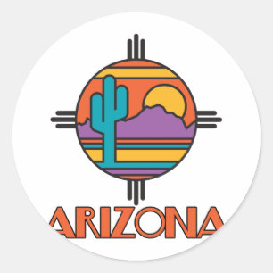 Arizona Desert Mandala Runder Aufkleber