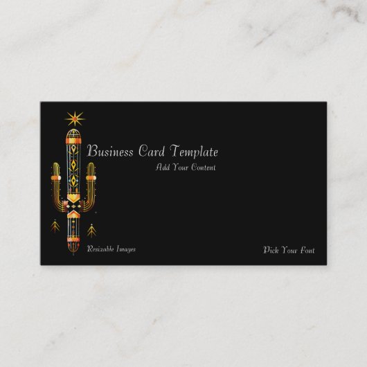 Arizona Desert Sahuaro Cactus Business Card Visitenkarte (Vorderseite)