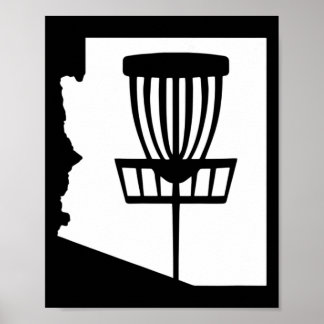 Arizona Disc Golf Staat mit Sket Grafik  Poster