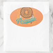 Arizona Dream Catcher Ovaler Aufkleber (Tasche)