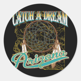 Arizona Dream Catcher Runder Aufkleber