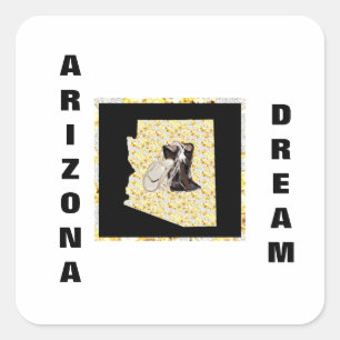 ARIZONA-DREAM QUADRATISCHER AUFKLEBER