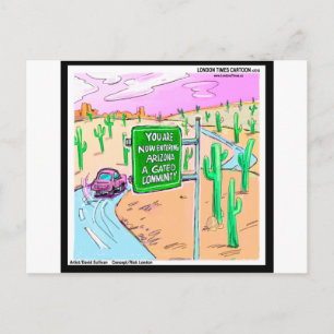 Arizona: Ein Gated Community Funny Gifts & T-Shirt Postkarte