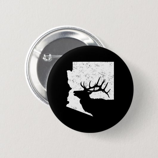Arizona Elk Jagd Bull Elk AZ Staat Form Button (Vorne & Hinten)