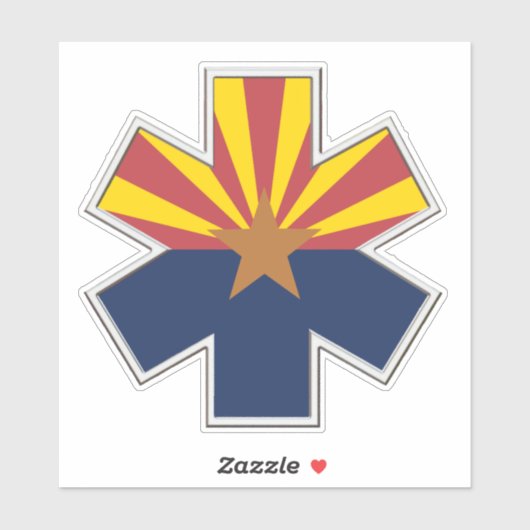 Arizona EMS Star of Life Aufkleber (Blatt)