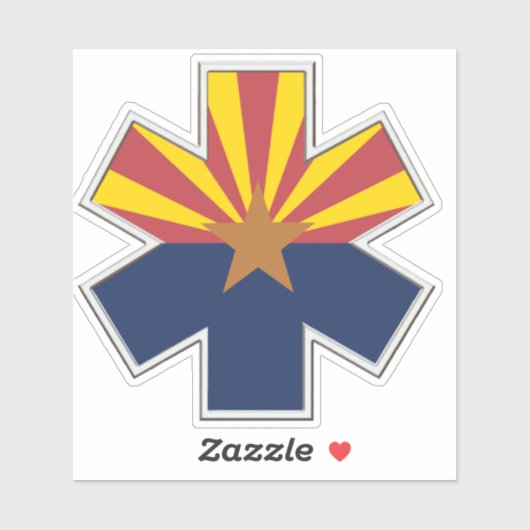 Arizona EMS Star of Life Aufkleber (Blatt)