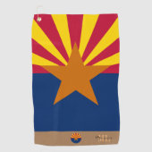Arizona Fahne & Arizona mit Monogramm / Golfhandtu Golfhandtuch (Vorderseite)