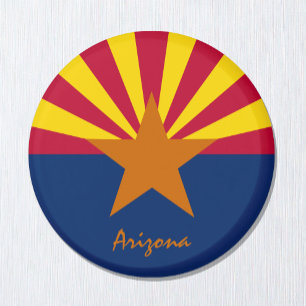 Arizona Fahne & Arizona USA - Reise-/Sportfans Magnet