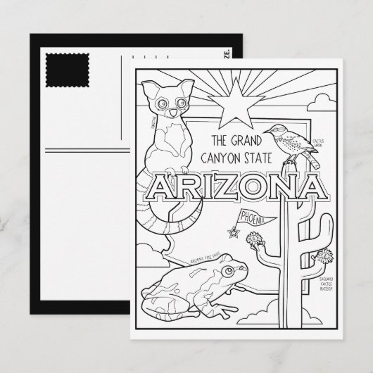 arizona Farbe Ich Collage Postkarte (Vorne/Hinten)