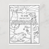 arizona Farbe Ich Collage Postkarte (Vorderseite)