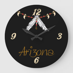Arizona Feather Choker Wall Clock Große Wanduhr