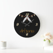 Arizona Feather Choker Wall Clock Große Wanduhr (Zuhause)
