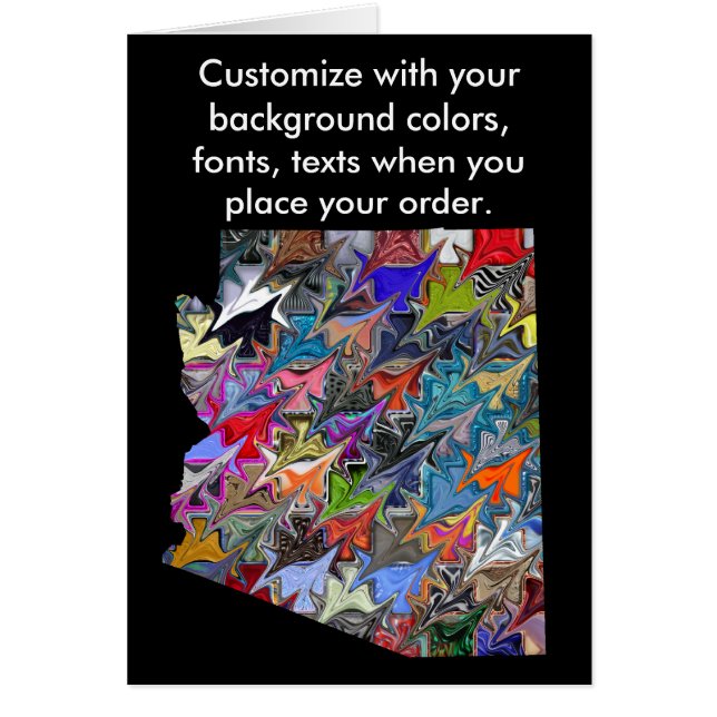 Arizona fertigen bunte Karte besonders an, wie Sie (Vorne)