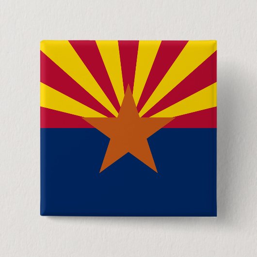 Arizona Flag, American The Copper State Button (Vorderseite)