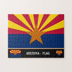 Arizona Flag & Arizona Staat USA/Amerika Puzzle