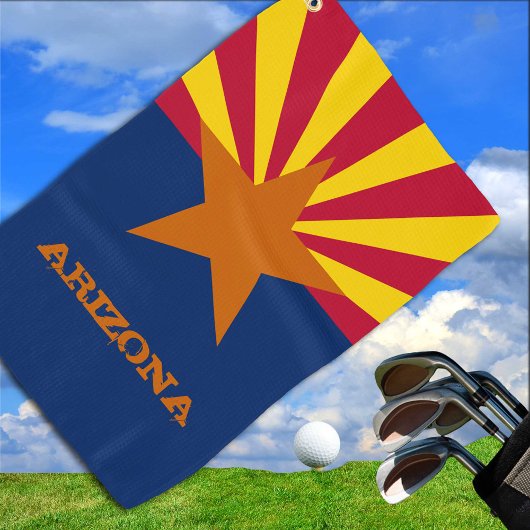 Arizona Flag & Arizona Staat USA Golf / Sportfans Golfhandtuch