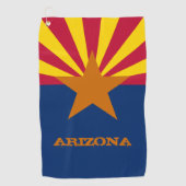 Arizona Flag & Arizona Staat USA Golf / Sportfans Golfhandtuch (Vorderseite)