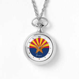 Arizona Flag & Arizona Trendmode USA /Design Armbanduhr