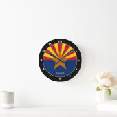 Arizona Flag & Arizona trendy fashion /design USA Runde Wanduhr (Zuhause)