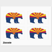 Arizona Flag Bär Rechteckiger Aufkleber (Blatt)