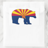 Arizona Flag Bär Rechteckiger Aufkleber (Tasche)