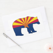 Arizona Flag Bär Rechteckiger Aufkleber (Umschlag)