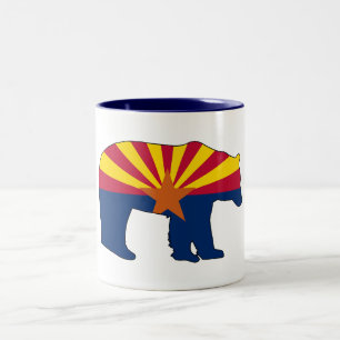 Arizona Flag Bär Zweifarbige Tasse