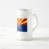Arizona Flag Beer Stein Bierglas (VorderseiteRechts)