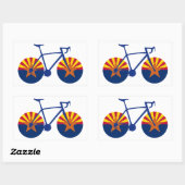 Arizona Flag Cycling Rechteckiger Aufkleber (Blatt)
