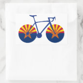 Arizona Flag Cycling Rechteckiger Aufkleber (Tasche)