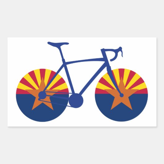 Arizona Flag Cycling Rechteckiger Aufkleber (Vorderseite)