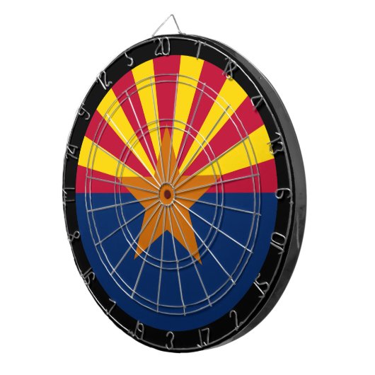 Arizona Flag Dartboard & Arizona / USA Spielbrett Dartscheibe (Vorderseite rechts)