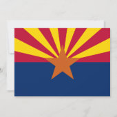 Arizona Flag, Fahne von Arizona Hochzeit Einladung (Rückseite)