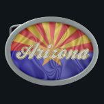 Arizona Flag Gürtelschnalle<br><div class="desc">Arizona Flag mit herausnehmbarem Text und Falten. Einfach aber phantastisch :)</div>