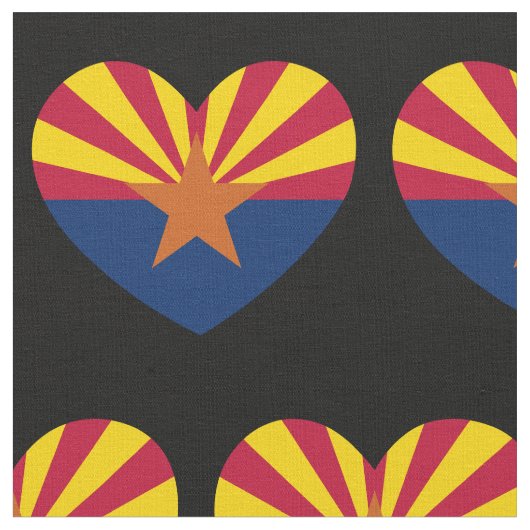 Arizona Flag Herz-Patriotische Staat Banner Stoff (Nahaufnahme)