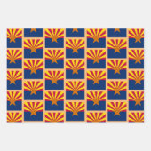 Arizona Flag, Herz und Mode / Geschenk Set Geschenkpapier Set (Vorderseite 3)