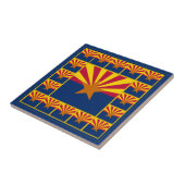 Arizona Flag Keramik Tile / Patriots Decor USA Fliese (Seite)