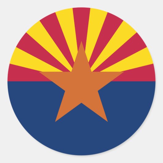 Arizona Flag Klassischer Rundaufkleber Runder Aufkleber (Vorderseite)