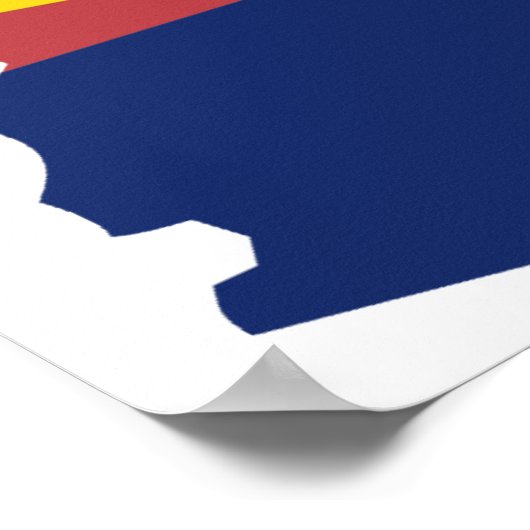 Arizona Flag Map Poster (Ecke)